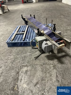 Belt Conveyor, Stainless Steel frame with plastic belt, single set of legs, with controls - Image 2