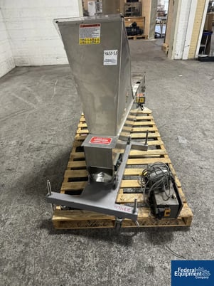 Kaps-All #FS-B, Capacity Elevator, Stainless Steel, cleated belt, 110 volts, with controls, mount point bent - Image 5