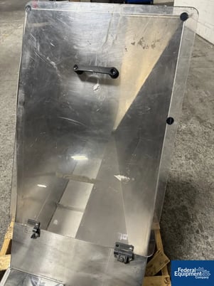 Kaps-All #FS-B, Capacity Elevator, Stainless Steel, cleated belt, 110 volts, with controls, mount point bent - Image 7