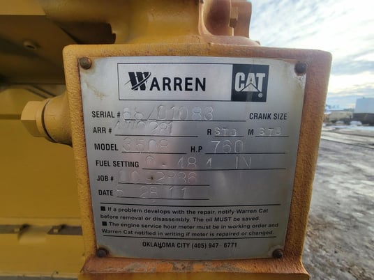 760 HP Caterpillar #3508-MUI, Industrial Engine, pump style governor, 1200 RPM, 2011 - Image 4