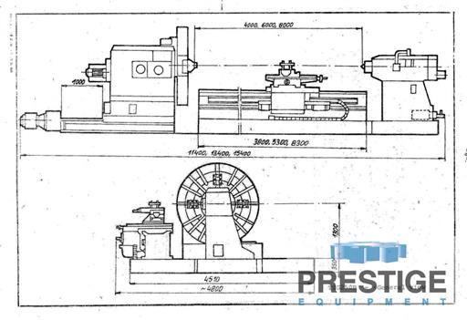 Poreba #TZG-400, 157" swing x 393" centers, 100 RPM, 30 ton capacity, threading, taper, 100 HP, 1980, #27429 - Image 5