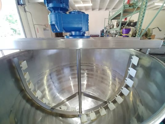 150 gallon Groen, direct steam kettle w/ new single agitation scrape surface mixing assembly - Image 1