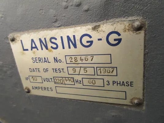 Lansing, engine lathe, 10 HP, 1967 - Image 7