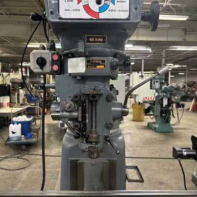Clausing #FV-1, cnc vertical mill, 48" L table, R-8 spindle taper, 60-4000 RPM, 3 HP, 220 V., Trak Control w/ - Image 3