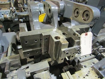 Baird #3, 4-slide wire forming, 3/16" wire diameter, 1-1/8" ribbon wire, 10" feed, split cams, wear plates - Image 5