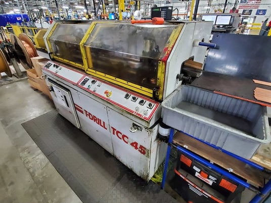 1.75" T-Drill #TCC-45-HF-RF-6000, straight tube cutoff machine, digital read out, dual coil reels - Image 1
