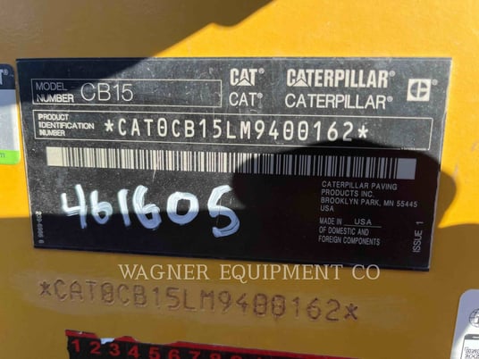 Caterpillar CB15, Compactor, 1839 hours, S/N: M9400162, 2019 - Image 6