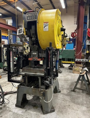 22 Ton, Minster #B1-22-20, high speed press, .5" stroke, 8.75" Shut Height, 2" adj., 21" x12.5" bed, Wintress - Image 1