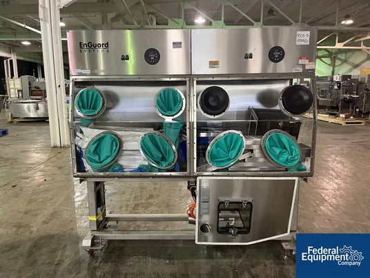 Containment Tech #ENGUARD, glovebox, Stainless Steel, dual zone, single sided w/ (4) gloves each zone, anti - Image 1