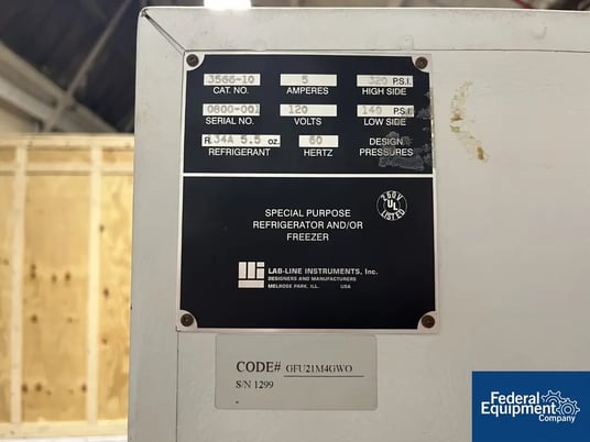 Lab-Line Frigid-Cab #3566-10, flammable material storage refrigerator, R-134A, 140-320 psi, 120 V. - Image 2
