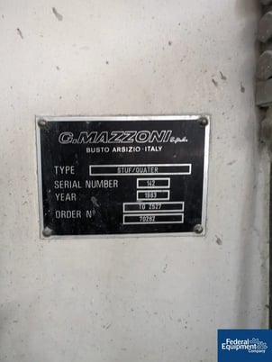Mazzoni #STU-F/Quater, dual lane soap bar press, 1983 - Image 2