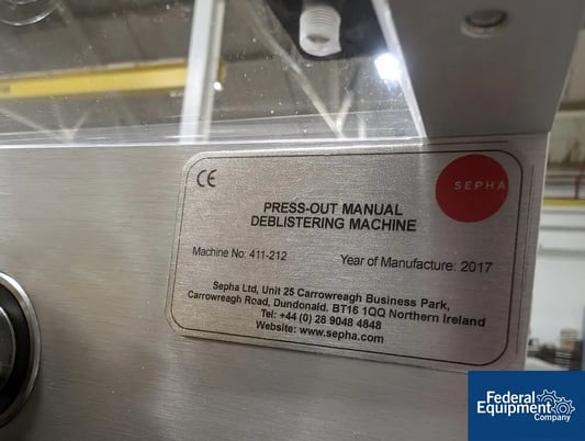 Sepha #PRESSOUT, manual deblistering machine, (3) sized plates, 2017 - Image 2