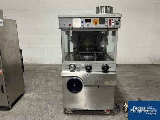 Manesty #UNIPRESS-TCS, rotary tablet press, single layer, 34 station, B tooled, 3240 tablets/min, w/ parts - Image 2