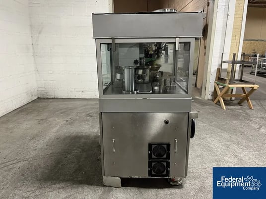 Manesty #UNIPRESS-TCS, rotary tablet press, single layer, 34 station, B tooled, 3240 tablets/min, w/ parts - Image 6