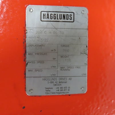 Hagglunds #MA-200-C-N-06-38, hydraulic drive motor torque 200 nm/bar 45 RPM, rebuilt - Image 2