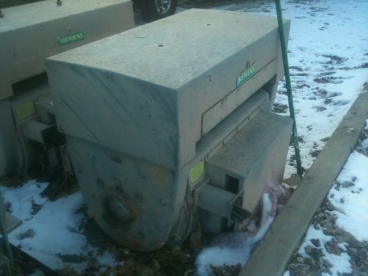 600 HP 1200 RPM Siemens, Frame 5011, weather protected enclosure type 2, BB, 1.15, 460 Volts, used - Image 2