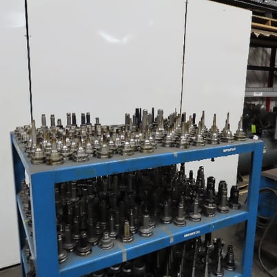 BT40 Caterpillar 40 tool holders Quick Change Heat Shrink 656 pieces & cart, huge lot - Image 2