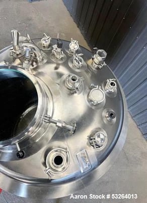 264 gallon Jacketed reactor tank w/ vacuum, Stainless Steel, vertical, 42 psi @ 300&deg;F, 100 psi @300&deg;F jacket - Image 8