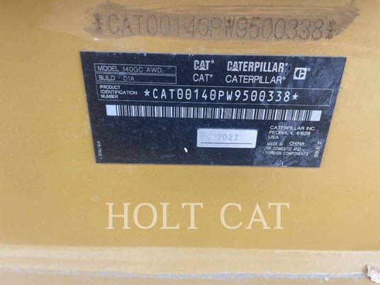Caterpillar 140GC, Motor Grader, 606 hours, S/N: W9500338, 2023 - Image 6