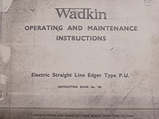 Wadkin #PU1319, heavy duty straight line rip saw, 81" x 60" table, 4 speed motor drives - Image 5