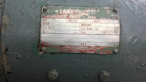 7 HP 1150/2300 RPM General Electric, Frame 5CD286E307A, DP, 3 phase, 240 VA - Image 2