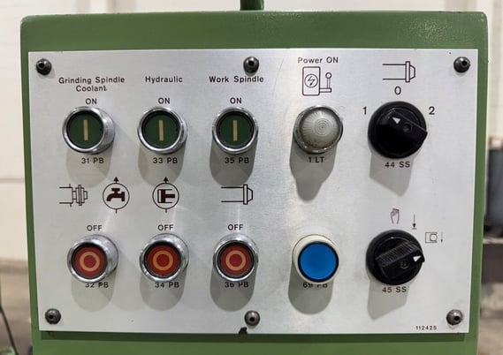 10" x 40" Kellenberger #1000U-125, 3-Wheel Design, ID Spindle, Coolant System, 1989 - Image 4
