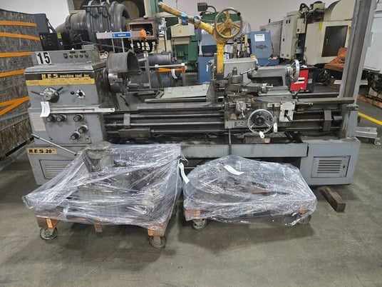 20" x 72" H.E.S., engine lathe with metric threading,loaded with tooling, 18-900 RPM, 15 HP - Image 1