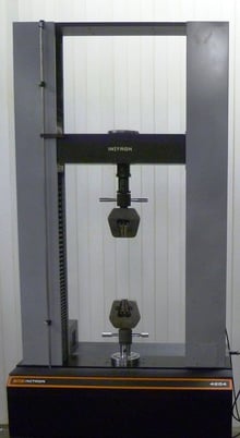 11250 lbf. (50kN) Instron #4204, compression tester, 22" W x 7.75" D table, 46" testing stroke - Image 1