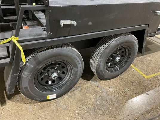 Custom cage trailer, no tongue, 160" x 92" bed - Image 3