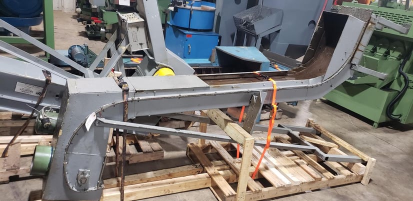 11" wide, Loading Parts Conveyor, magnetic, 23" L entry at bottom, 100" exit height - Image 2