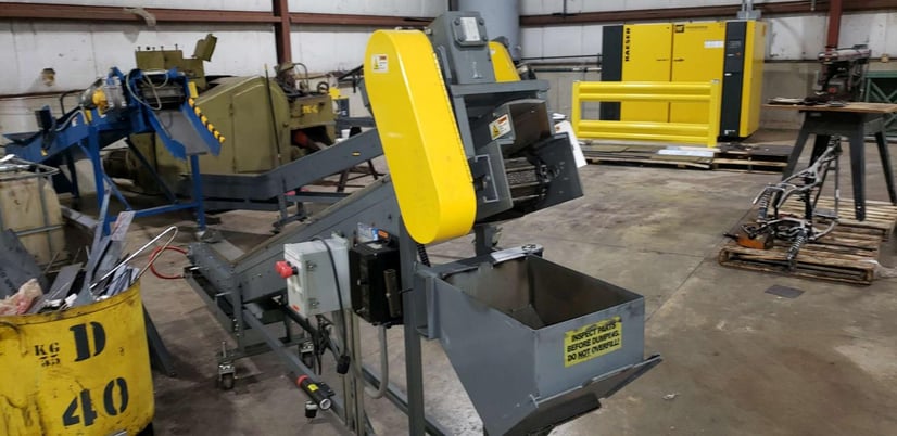 21" x 11.8" Angor #AMH-150, Unloading Parts Conveyor, 21" loading height, 52"/32" discharge height, 30 deg. - Image 2