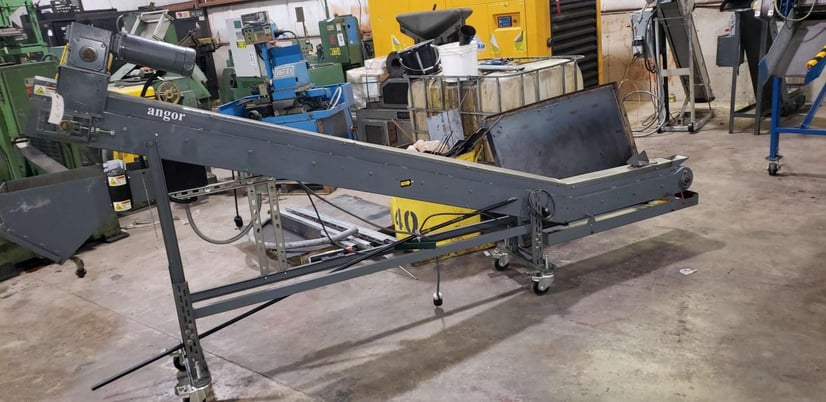 21" x 11.8" Angor #AMH-150, Unloading Parts Conveyor, 21" loading height, 52"/32" discharge height, 30 deg. - Image 6