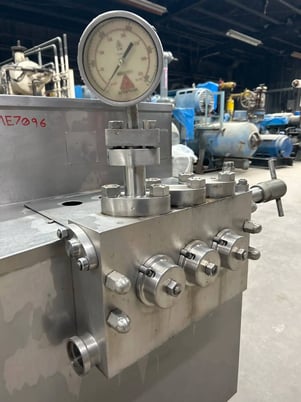 Cherry Burrell #SS-2100-VBR, superhomo homogenizer, 1000 GPH, 2500 PSI, 2 stage, 1994 - Image 8