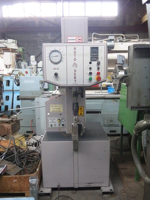 7.5 Ton, Auto-Sert #AS-7.5, hydraulic hardware insertion press, 20" throat, 6" stroke,vibratory bowl feed - Image 1