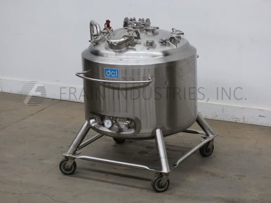 105 gallon DCI, 316L Stainless Steel, insulated & jacketed tank, 36" dia. x 24" side wall - Image 5