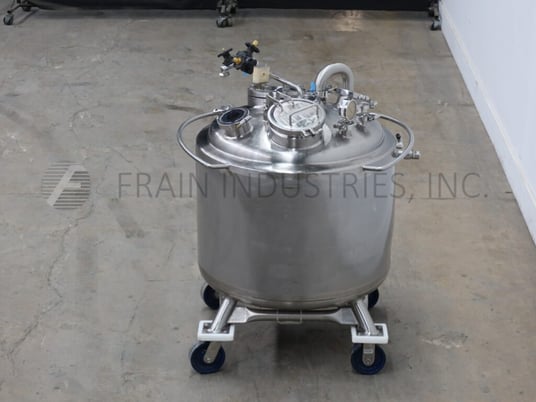 79 gallon Precision Stainless, 316L Stainless Steel, insulated & jacketed tank, 30" dia. x 23" straight wall - Image 3