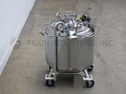 79 gallon Precision Stainless, 316L Stainless Steel, insulated & jacketed tank, 30" dia. x 23" straight wall - Image 4