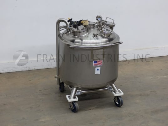 79 gallon Precision Stainless, 316L Stainless Steel, insulated & jacketed tank, 30" dia. x 23" straight wall - Image 5