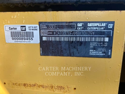 Caterpillar 330F, Crawler Excavator, 3401 hours, S/N: MBX10139, 2017 - Image 6