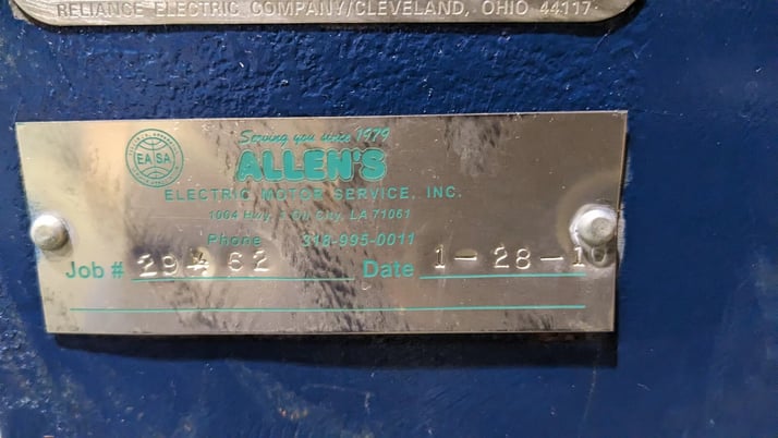 600 HP 3560 RPM Reliance, Frame 5008S, weather protected enclosure type 2, 2300/4000 Volts, type P, E-OK, - Image 7