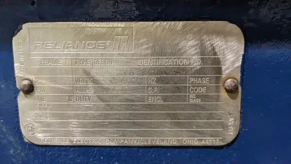 600 HP 3560 RPM Reliance, Frame 5008S, weather protected enclosure type 2, 2300/4000 Volts, type P, E-OK, - Image 8