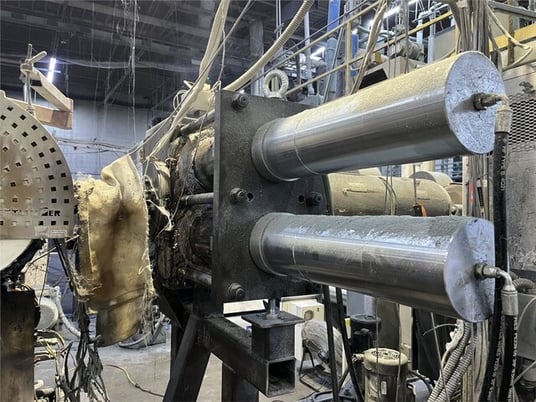 6" Welex, 27" sheet line, 30:1 L/D, air-cooled, 6 barrel zones, 500 HP Baldor AC motor, 2000 - Image 5