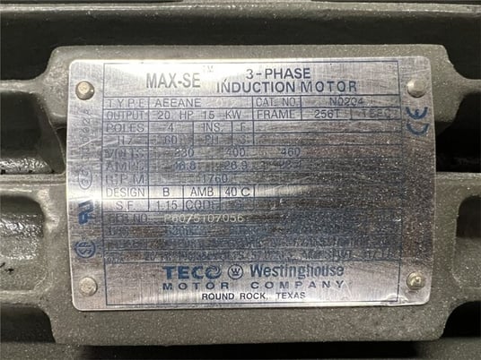 12" x 12" Cumberland #12X12, granulator, 20 HP, 3 knife open rotor, 2 bed knives, airveyor discharge - Image 10