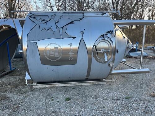 Craftwerk #100-BBL, Stainless Steel Jacketed Insulated Unitank, 100.5" outside dimension, 183" H, 3 Cooling - Image 6