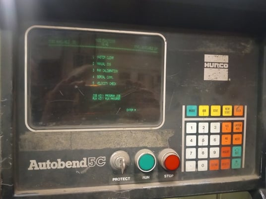 110 Ton, Amada, hydraulic press brake, 10' overall, Hurco Autobend 5C, foot pedal - Image 4