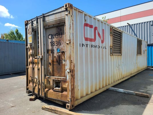 150 KW Caterpillar #C7, diesel generator in 40' container, 480 Volts, 22148 hours - Image 1