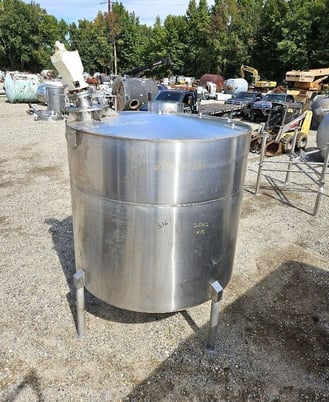 1500 gallon Stainless Steel Mix Tank, 6' 6" diameter x 6' T/T - Image 2