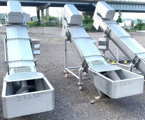 16" diameter x 10' long, Magurit #863, Screw Conveyors, 480V., Stainless Steel, 60" discharge height, 2016 (2 - Image 1