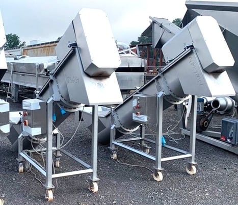 16" diameter x 10' long, Magurit #863, Screw Conveyors, 480V., Stainless Steel, 60" discharge height, 2016 (2 - Image 2