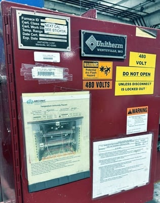 24" width x 24" H x 96" D Unitherm #EB242496, elect box furnace, 1600&deg;F, 480 V., 3-phase, Allen-Bradley - Image 3